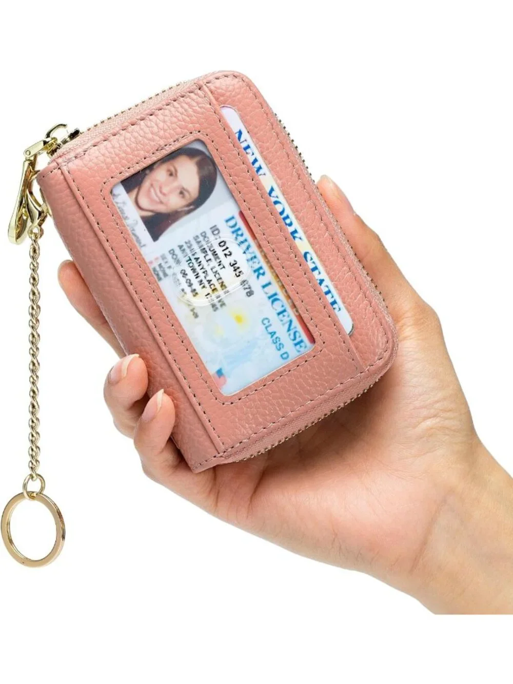Stylish RFID Credit Card Holder Wallet for Women - Compact Leather Card Case